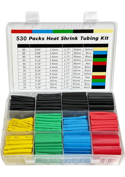 Kutulu Makaron Seti 530 Parça 8 Boy 5 Renk