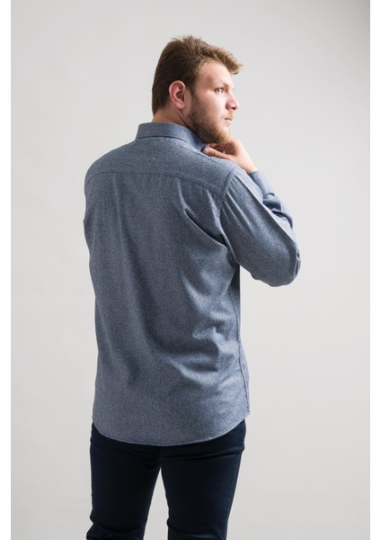 Rahat Kesim Cepli Yaka Düğmeli Bitik Kareli Kışlık Kumaş Erkek Gömlek fırsatları