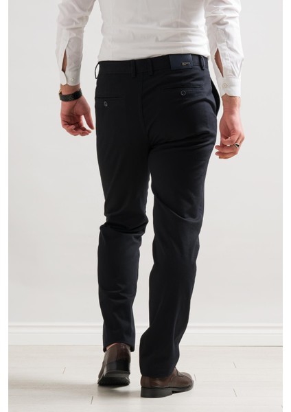 Klasik Kesim Kışlık Gabardin Kumaş Likralı Boru Paça Erkek Pantolon