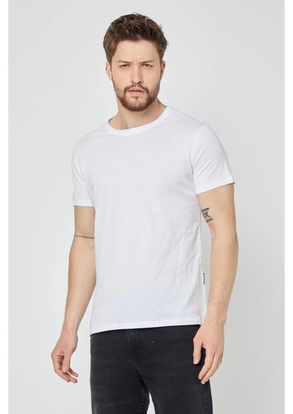 Metalıc Erkek Çok Renkli T- Shirt Regular Fit Rahat Kesim Bisiklet Yaka 5'li Basic Tişört Paketi