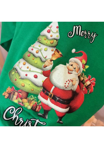 Christmas Baskılı 2 Iplik Yarım Balıkçı Sweatshirt