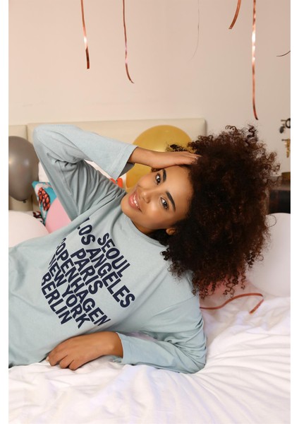 Kadın Uzun Kol Penye Pijama Takım 4182 fiyatları