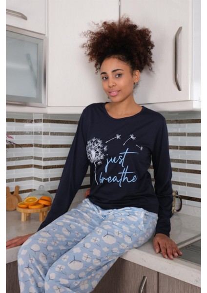 Kadın Penye Uzun Kol Pijama Takım 4189 fiyatları