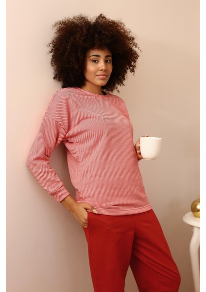 Kadın Uzun Kol 3 Iplik Penye Pijama Takım 4184 fiyatları