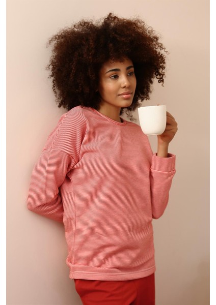 Kadın Uzun Kol 3 Iplik Penye Pijama Takım 4184 modelleri