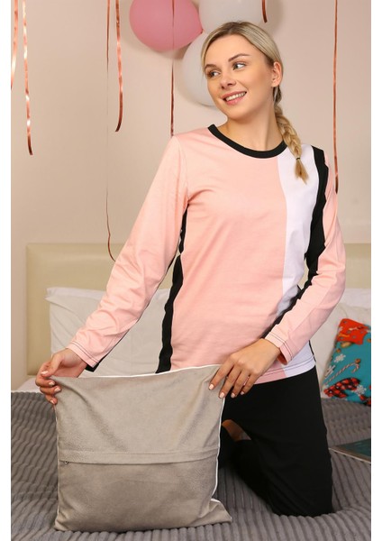 Kadın Uzun Kol Penye Pijama Takım 4173 fırsatları