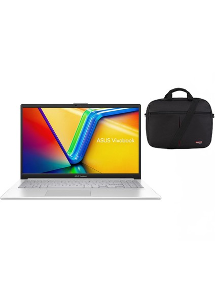 Vivobook Go 15 I3-N305 8gb 256GB SSD Fhd 15.6" 60hz Freedos Taşınabilir Bilgisayar E1504GA-NJ255C + Çanta