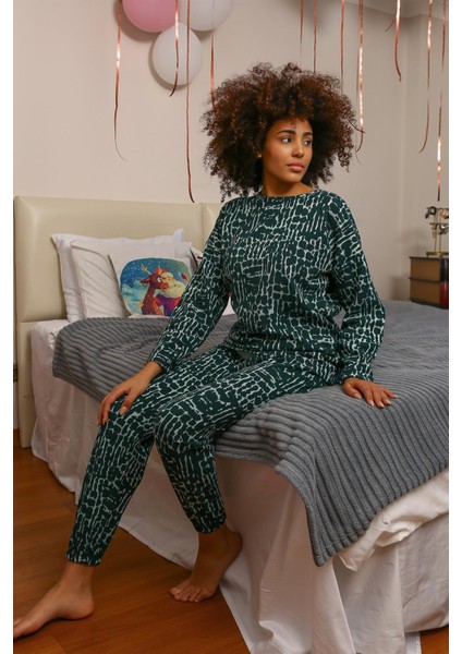 Kadın Uzun Kol 3 Iplik Penye Pijama Takım 4181 modelleri