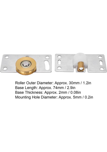 Sürgülü Kapı Silindiri, Dolap Kapı Tekerleği Ev Kullanımı Için Iyi Stabilite 30MM Dış Çap (Yurt Dışından)