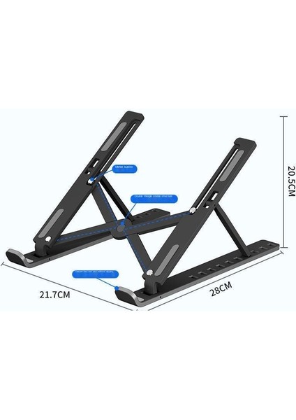 Dizüstü Bilgisayar Standı Katlanır Taban Kaldırma Soğutma On Vitesli Bilgisayar Standı Havada Asılı Taşınabilir Taşıma Braketi (Yurt Dışından)