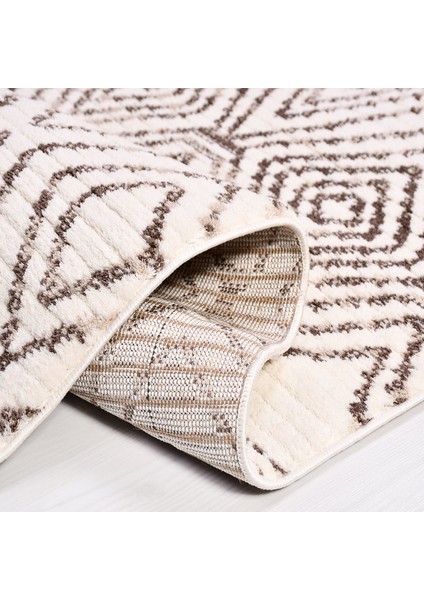 Kahve Iskandinav Desen Modern Halı