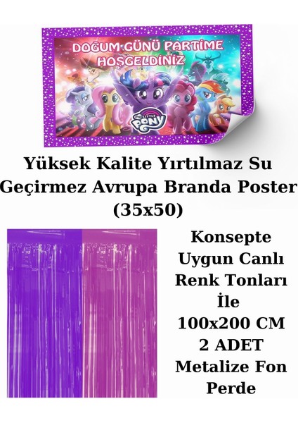 My Little Pony Perdeli Doğum Günü Parti Malzemeleri Süsleri Seti Prdlst fiyatları