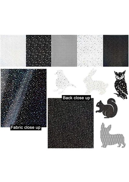 Jaeee 6 Adet 12X10IN Cricut Vinil Siyah ve Beyaz Holografik Yıldız Desen Htv Vinil Isı Transferi Pu Isı T-Shirt Dıy (Yurt Dışından) modelleri