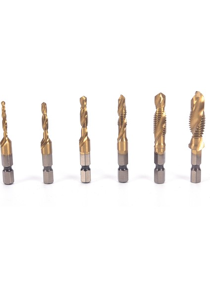 M3-M10 Hex Shank Titanyum Kaplama Hss El Vidası Konu Metrik Matkap Uçları Anlan (Yurt Dışından)
