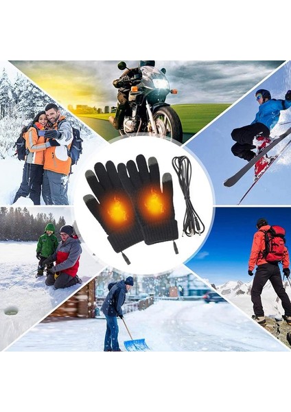 Elektrikli Isıtmalı Eldiven El Isıtıcı Eldiven Ekran Dokunma Fonksiyonu ile Güvenilir USB Şarj Elektrikli Bisiklet Eldivenleri Kış Için (Yurt Dışından) fırsatları