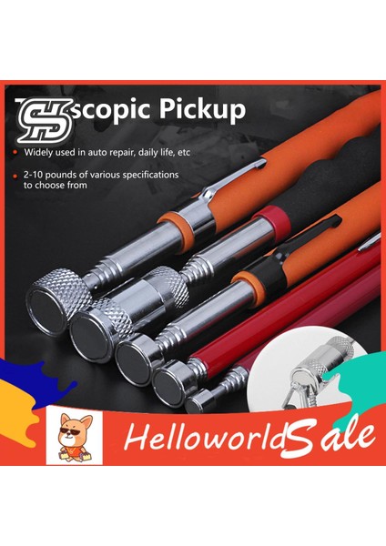 Helloworld Manyetik Pikap Çubuğu Geniş Uygulama Teleskopik Manyetik Pikap Aracı Uzatma Aracı (Yurt Dışından)