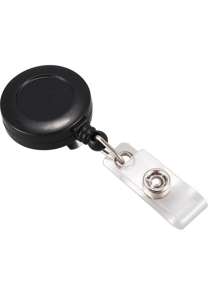 Adet Rozet Tutucu Geri Çekilebilir Makara Yoyo Klip Geçmeli Kimlik Kartı Anahtarı Siyah (Yurt Dışından) fırsatları