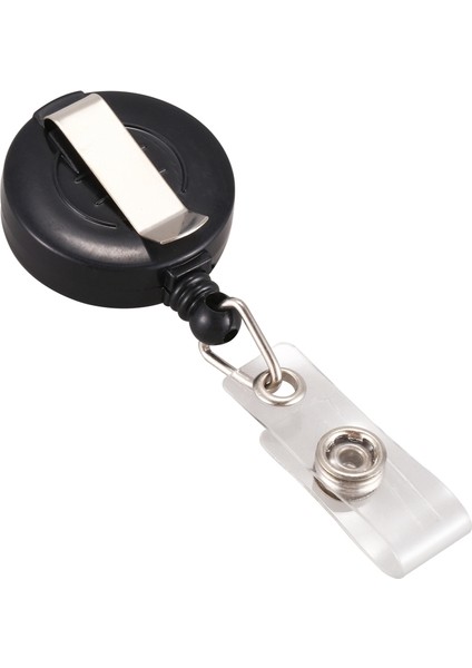 Adet Rozet Tutucu Geri Çekilebilir Makara Yoyo Klip Geçmeli Kimlik Kartı Anahtarı Siyah (Yurt Dışından) indirimleri