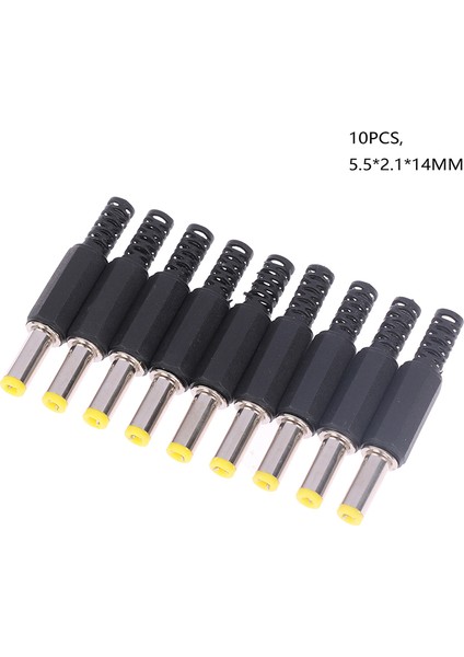 10 Adet Dc Güç Erkek Fiş 5.5*2.1*14 mm Adaptör Konnektör Fişi Kaynaklı Dc Kafa Podazz (Yurt Dışından) fiyatları