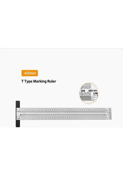 gr T Tipi Kare Cetvel 180MM/200MM/300MM/400MM Yüksek Hassasiyetli Alüminyum Alaşımlı Çizici Işaretleme Ölçer Marangoz Aletleri (Yurt Dışından)