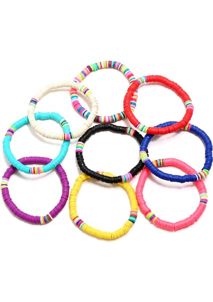 Bohemian Polimer Kil Boncuk Charm Bilezik Elastik Bilezik Boncuklu Streç Bilezik El Yapımı Moda Yeni Tasarım (Yurt Dışından) modelleri