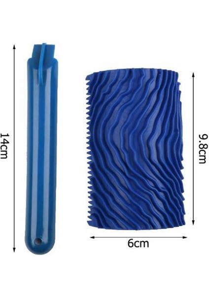 Mavi Kauçuk Ahşap Tahıl Boya Rulosu Dıy Tahıl Boyama Aracı Podazz (Yurt Dışından) fırsatları