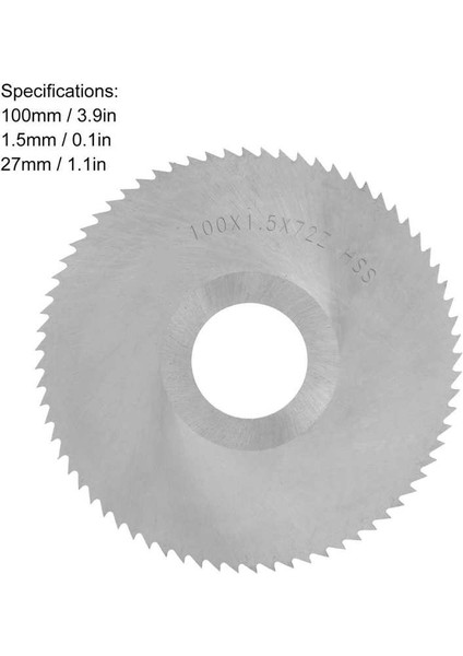 Dairesel Testere Bıçağı Diski Yüksek Hızlı Çelik Freze Kesici Takım 100X1.5X27X72 Diş (Yurt Dışından) modelleri