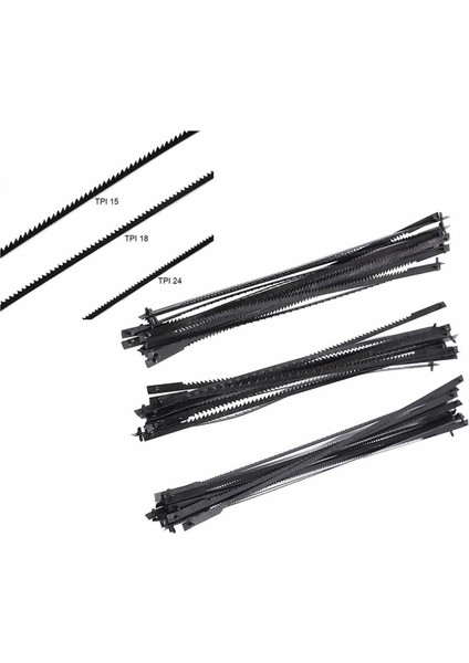 36 Adet Kaydırma Testere Bıçakları 127MM Karbon Çelik Oyma Testere Bıçakları Çapraz Pimli 15/18/24 Diş Standart Ince Kesim Testere Bıçakları (Yurt Dışından)
