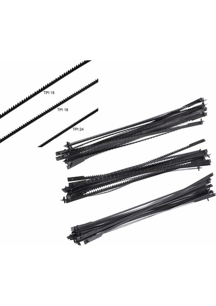 36 Adet Kaydırma Testere Bıçakları 127MM Karbon Çelik Oyma Testere Bıçakları Çapraz Pimli 15/18/24 Diş Standart Ince Kesim Testere Bıçakları (Yurt Dışından)