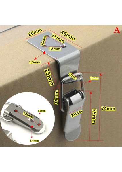 90 Derece Ördek Ağızlı Toka Kanca Kilidi Yaylı Çekme Geçiş Mandalı Kelepçe Klipsi Sevıch (Yurt Dışından)