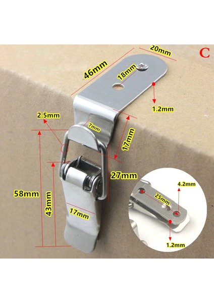 90 Derece Ördek Ağızlı Toka Kanca Kilidi Yaylı Çekme Geçiş Mandalı Kelepçe Klipsi Sevıch (Yurt Dışından) fiyatları