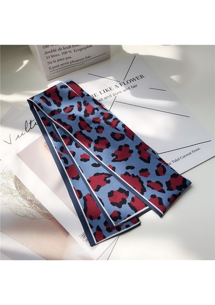 Ipek Eşarp 2019 Leopar Hayvan Desenli Eşarp Kadın Ipek Eşarp Küçük Saplı Çanta Şeritler Kadın Atkısı Kafa Uzun Eşarp (Yurt Dışından) modelleri