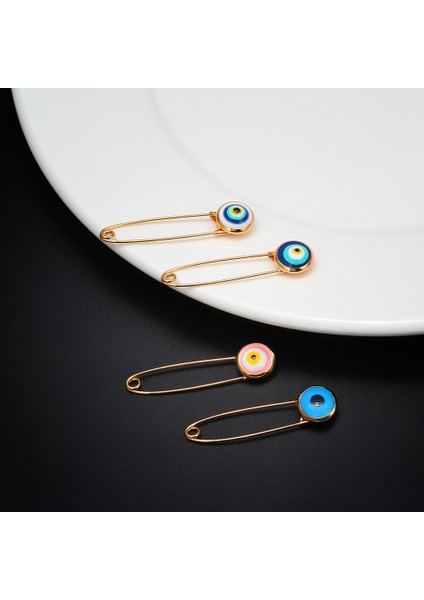 Türkiye Nazar Eller Broş Emniyet Pimi Mavi Şanslı Göz Küresi Broş Charm Etnik Yaka Pin Broş Kadınlar Takı Için (Yurt Dışından) modelleri