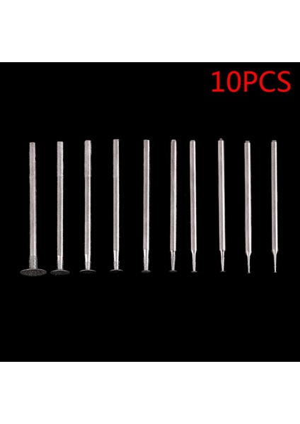 10 Adet Taşlama Ucu Aksesuarı Ultra-Ince T Kafa Şaft Elmas Monte Nokta Aracı Sevıch (Yurt Dışından)