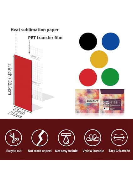 Düz Renk Infüzyonlu Transfer Mürekkep Levhaları, 15 Adet 4.5 X12 Inç Cricut Kupa Basın Için Infüzyonlu Süblimasyon Mürekkep Transferi (Yurt Dışından) fırsatları