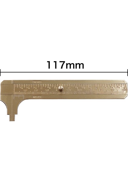 Oryantal Ölçü Ölçüm Aracı Cep 0-100MM Mini Pirinç Sürgülü Gösterge Sürmeli Kumpas (Yurt Dışından)