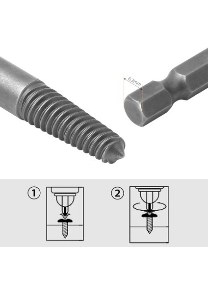 5 Adet/takım Hex Shank Kaba/ince Dişler Hasarlı Cıvata Sökücü Vida Çıkarıcı Güneş Işığı Süper Mağaza (Yurt Dışından)