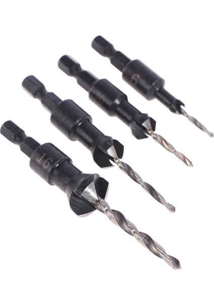 4pcs 3/3.5/4/4.5mm Hex Hızlı Değişim Şaft Havşa Konik Matkap Uçları Podazz (Yurt Dışından) fırsatları