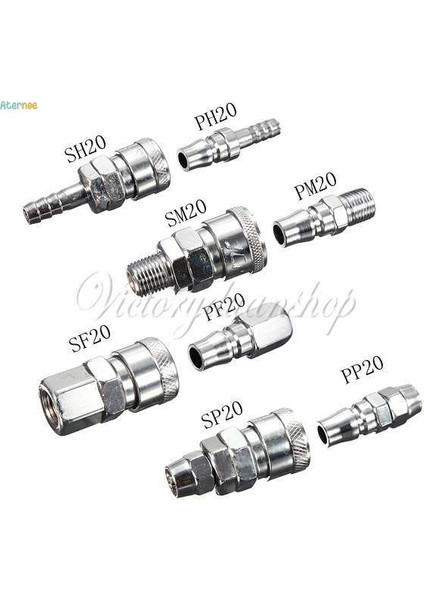 Adet 8*5mm Hava Hortumu Hattı Sonu Kompresör Bağlantı Konnektörü Hızlı Bırakma SP20 (Yurt Dışından)