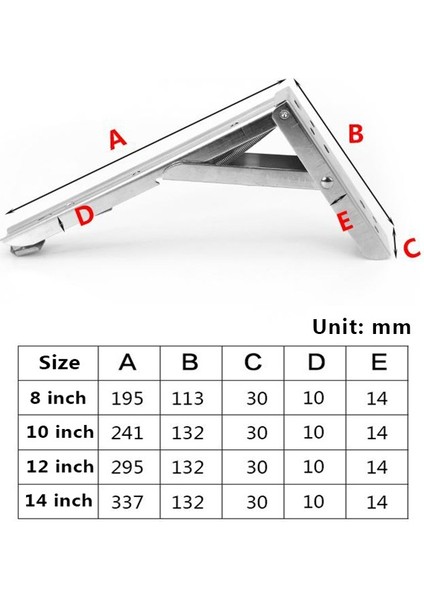 Yerleşik Tezgah Masasına Veya Tasarruf Alanına Paslanmaz Yaylı Çelik Katlanabilir Braket (Yurt Dışından) modelleri