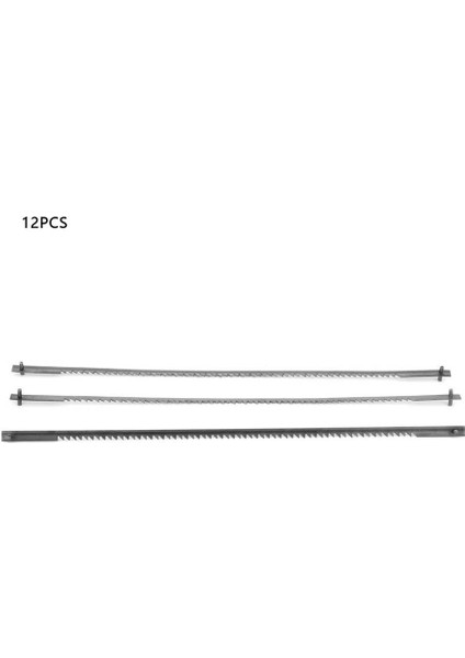 Dekupaj Bıçağı 12 Adet Dekupaj Testere 15 Diş Ahşap Metal Kesme Için Yüksek Sertlik Karbon Çelik 132MM (Yurt Dışından)