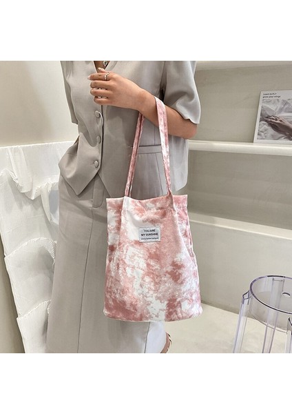 Batik Büyük Kapasiteli Alışveriş Çantası Yeni Rahat Tuval Kadın Çantası Omuzdan Askili Çanta Moda Baskılı Tokalı Çanta Kadınlar Için 2021 (Yurt Dışından) modelleri