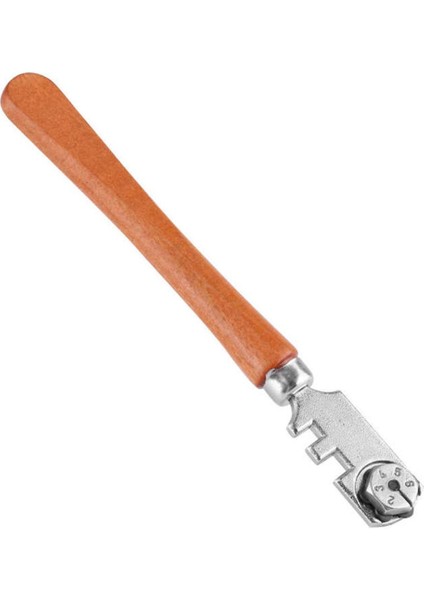 Cam Kesici Alet 130MM Çok Fonksiyonlu Profesyonel 6 Tekerlekli Ağır Kiremit Ahşap Saplı Pencere Şişelerini Kesmek Için (Yurt Dışından)