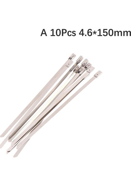 10 Adet 304 Paslanmaz Çelik Metal Kablo Bağları 4.6 mm Çok Fonksiyonlu Kablo Bağı Podazz (Yurt Dışından)