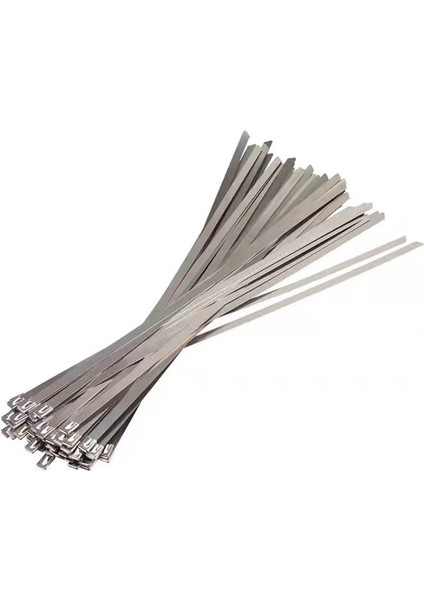 10 Adet 304 Paslanmaz Çelik Metal Kablo Bağları 4.6 mm Çok Fonksiyonlu Kablo Bağı Podazz (Yurt Dışından)