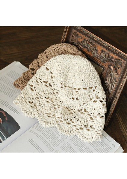 El-Örme Çiçek Içi Boş Ince Kap Bahar ve Yaz Dantel Nefes Fular Tığ Ayak Pamuk Ipliği Şapka Kadın (Yurt Dışından) fiyatları