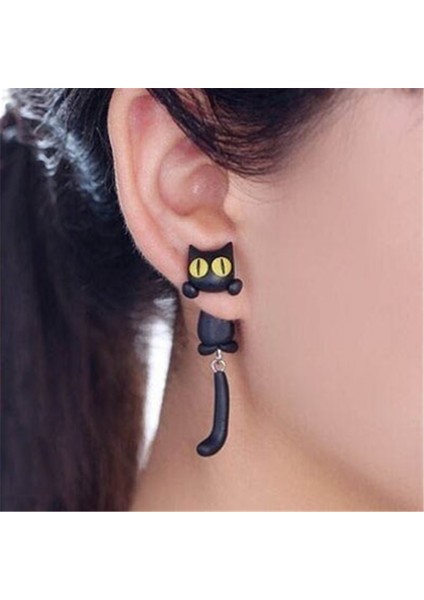 Yeni Moda El Yapımı Karikatür 3D Polimer Kil Hayvan Küpe Kadın Sevimli Kedi Düğme Küpe Kulak Damızlık Takı Kızlar (Yurt Dışından) fiyatları