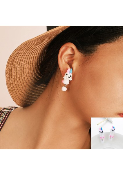 Yeni Moda El Yapımı Karikatür 3D Polimer Kil Hayvan Küpe Kadın Sevimli Kedi Düğme Küpe Kulak Damızlık Takı Kızlar (Yurt Dışından) indirimleri