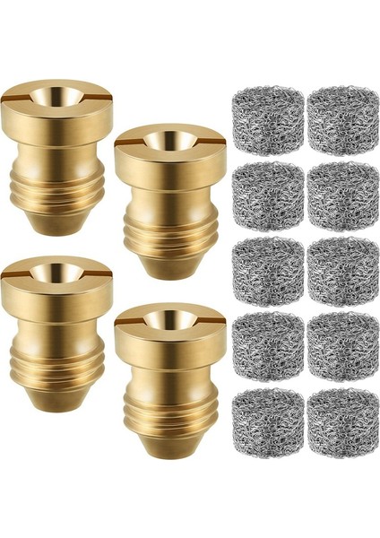 4 Adet Köpük Delikli Nozul Uçları ve 10 Adet Köpük Yapıcı, Üniversal 1,1 mm Dişli Nozul ve Mesh Filtre (Yurt Dışından)