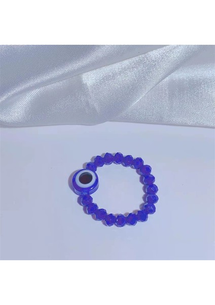 Yeni Trendy Akrilik Boncuk Nazar Yüzükler Kadın Kızlar Için Renkli El Yapımı Reçine Elastik Boncuklu Yüzük Ins Tarzı Estetik Takı (Yurt Dışından) modelleri